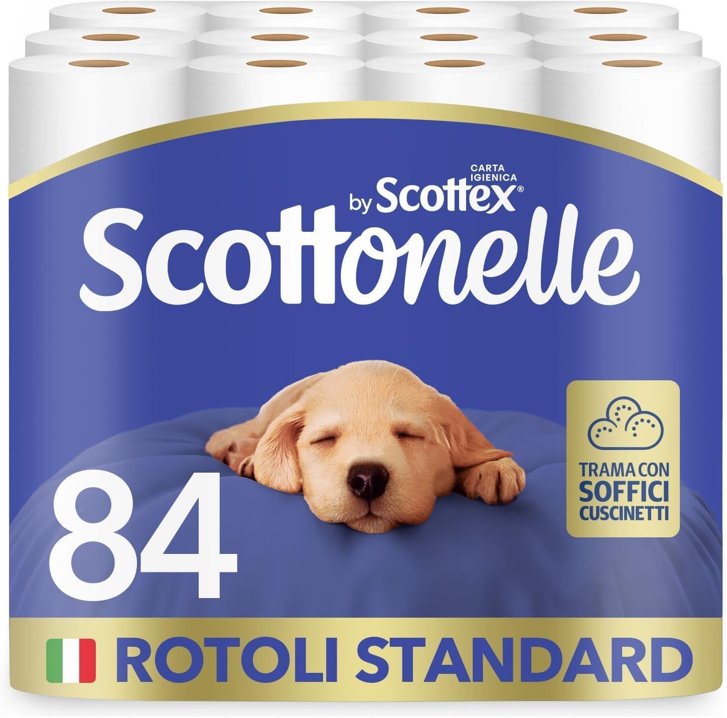 Scottonelle Carta Igienica, Morbida e Resistente, Senza Profumo, 84 Rotoli​