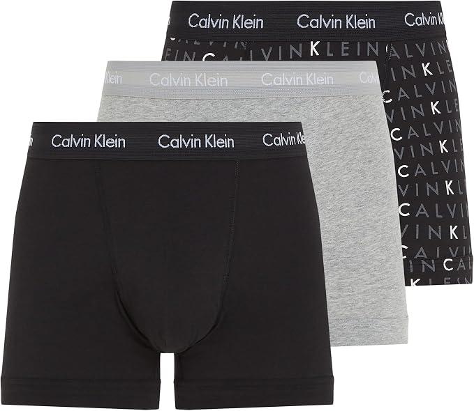 Calvin Klein Uomo Pantaloncini Boxer Confezione da 3 con Fascia con Logo